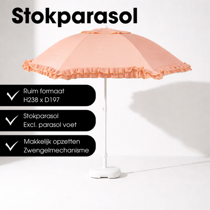 Parasol 195 cm perzik