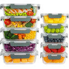Glazen meal prep bakjes 10 stuks 370ml 1040ml