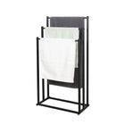 Ceruzo Towel Rack - Metal - Freestanding - Black