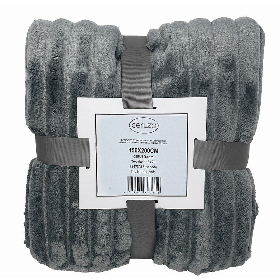 Ceruzo Fleece Deken - 150X200 Cm - Grijs