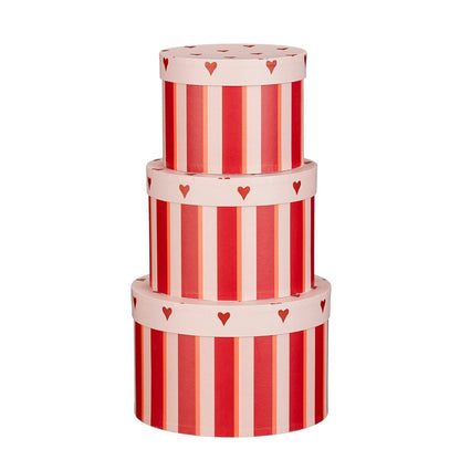 Kerst opbergdozen set  Rood
