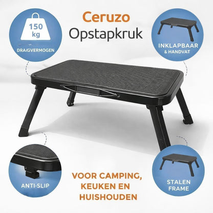 Ceruzo Opstapkruk - Inklapbaar - Camping - Caravan - Keuken