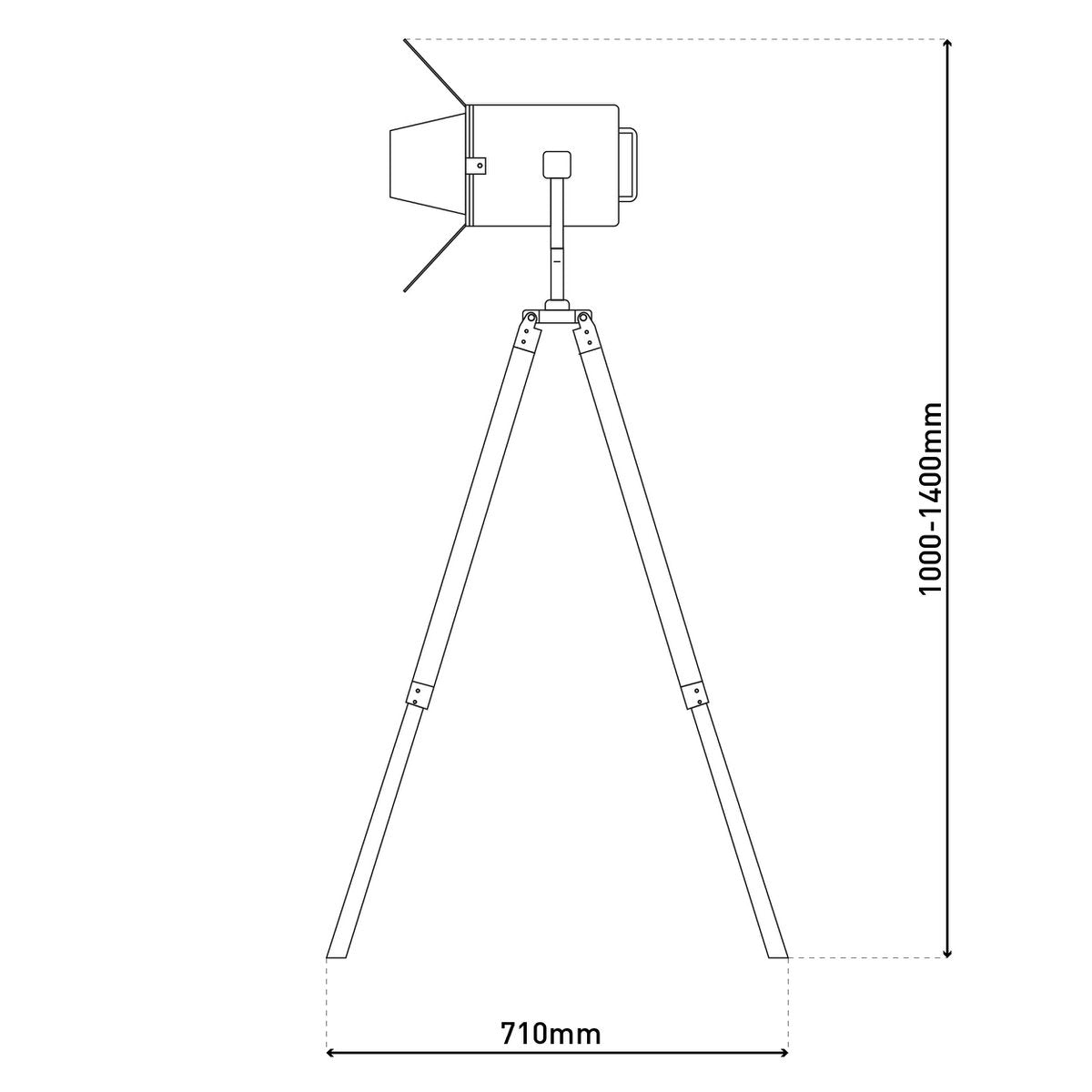 Staande Lamp Driekbende Metaal Wit E27 Hoog 100 Tot 140 Cm