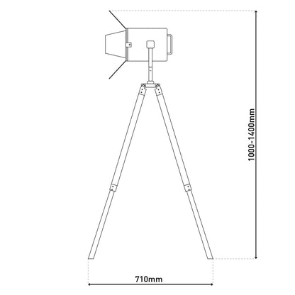 Staande Lamp Driekbende Metaal Wit E27 Hoog 100 Tot 140 Cm