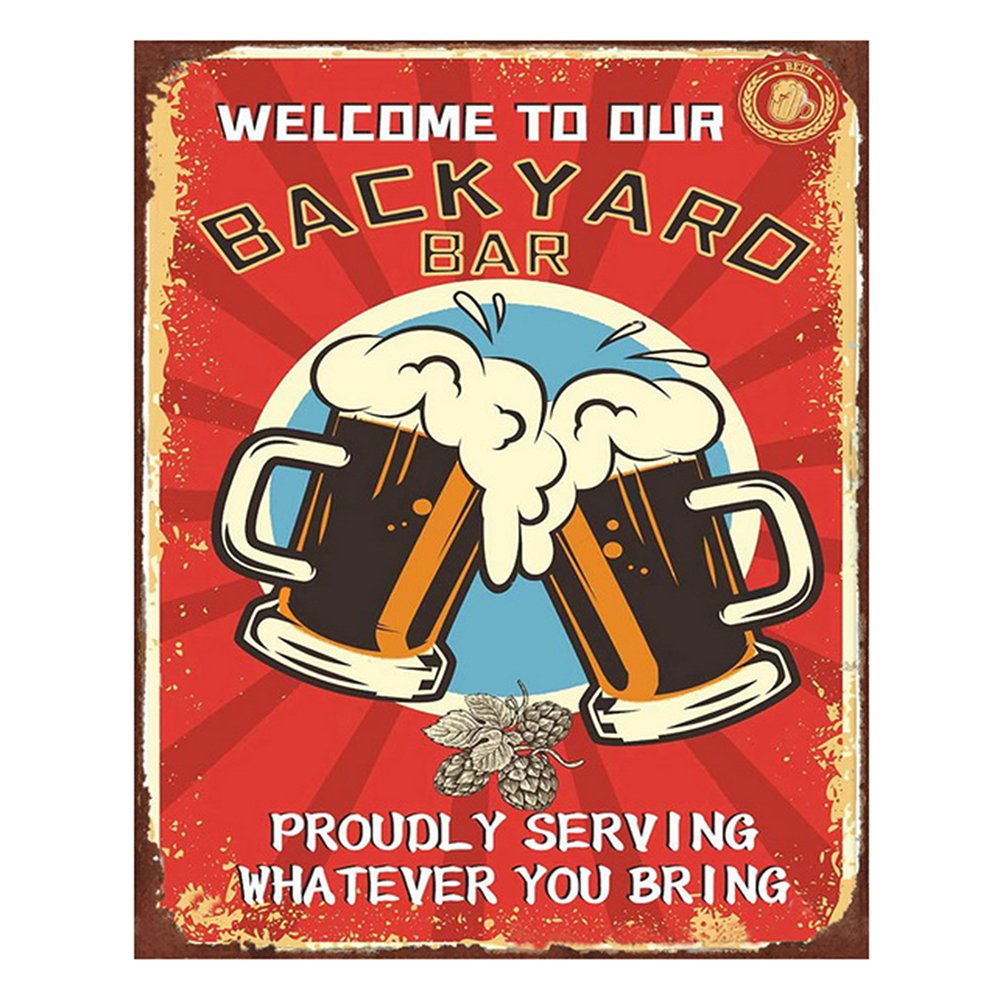 Text Sign 20x25 cm Red Iron Wall Sign