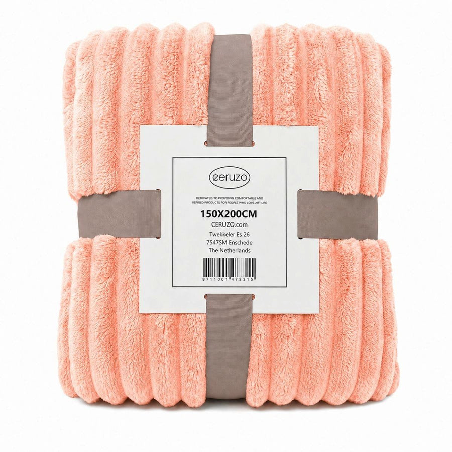 Ceruzo Fleece Deken - 150X200 Cm - Perzik