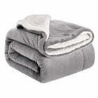 Sherpa fleece deken 150x200 cm lichtgrijs