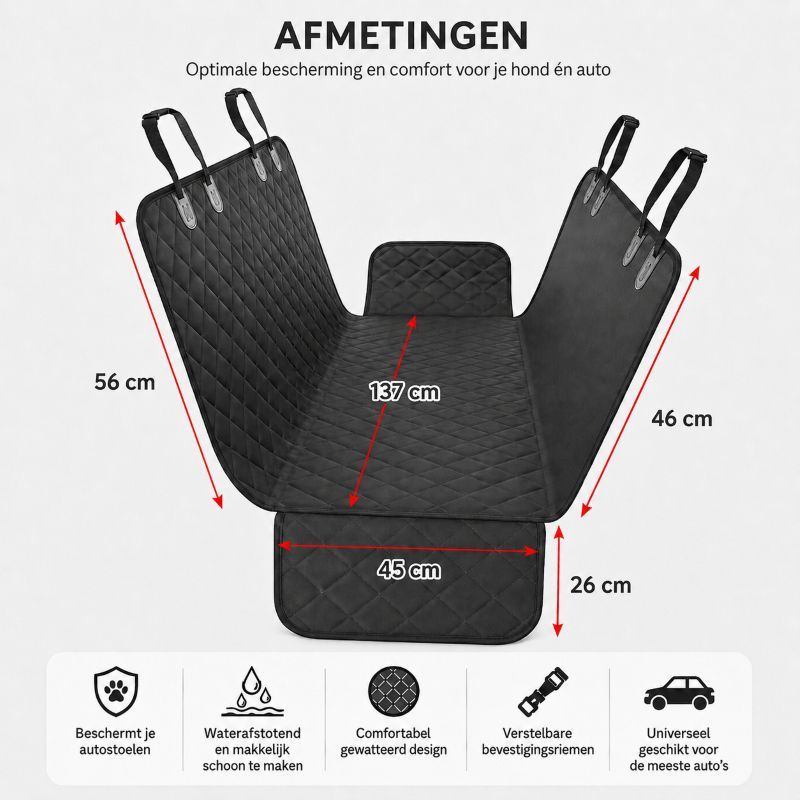 Ceruzo Hondendeken Auto Achterbank