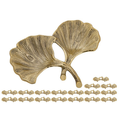 Decoratieve Schelpschaal 18 Delen Ginkgo Blad Goud Zilver