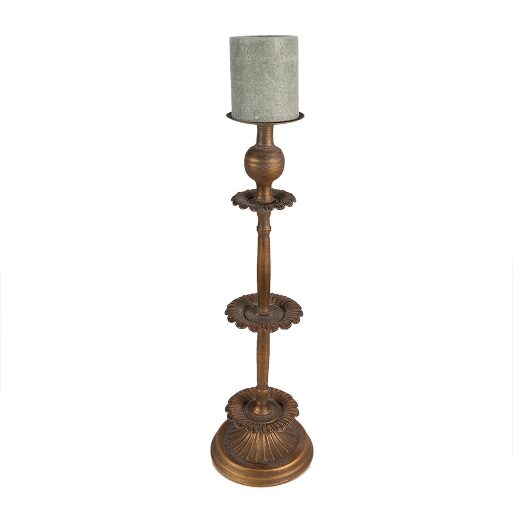 Kandelaar 43 cm koperkleurig ijzer