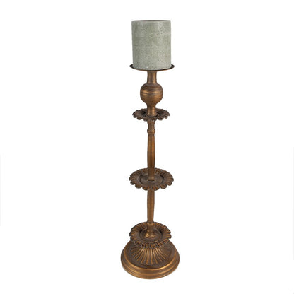 Kandelaar 43 cm koperkleurig ijzer