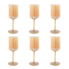 Six Gold Wine Glasses Marie Design Collection Elegant Set