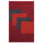 Badmat 60x100 cm rood hoogpolig acryl