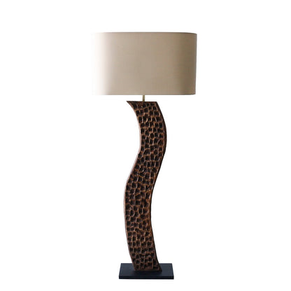 Vloerlamp acacia linnen naturel 171 cm