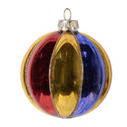 Kerstbal 8 cm meerkleurig glas