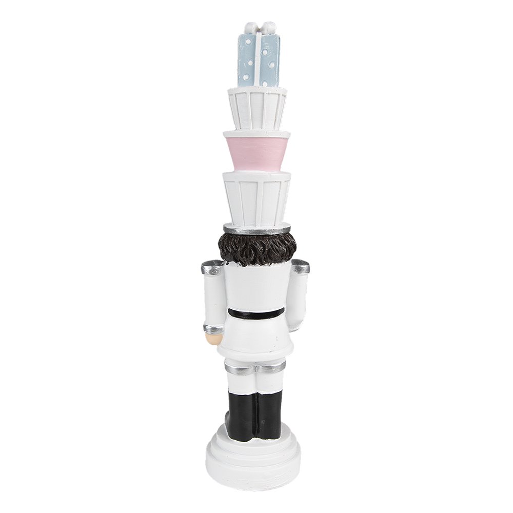 Notenkraker 33 cm wit polyresin
