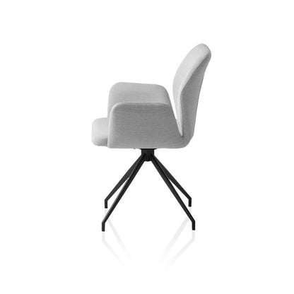 Fauteuil draaibaar lichtgrijs 59x58x88 cm