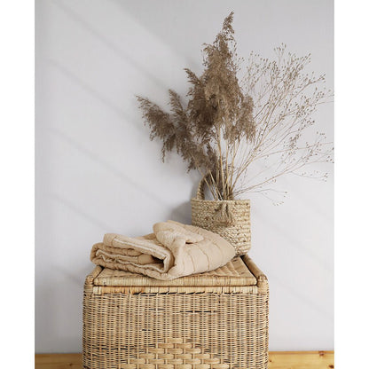 Babydeken 100x87 cm katoen beige