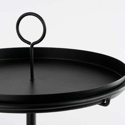 Dienblad met klem 30.5 cm zwart ijzer
