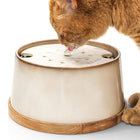 Drinkfontein kat keramiek bamboe 1.5L stil