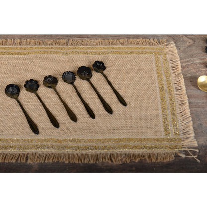 Tafelloper 28x180 cm goud jute