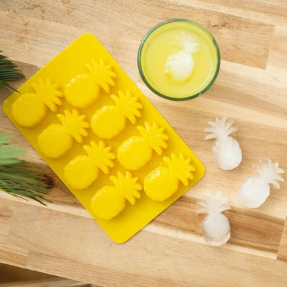 Ijsblokjesmal ananas 8 stuks geel siliconen