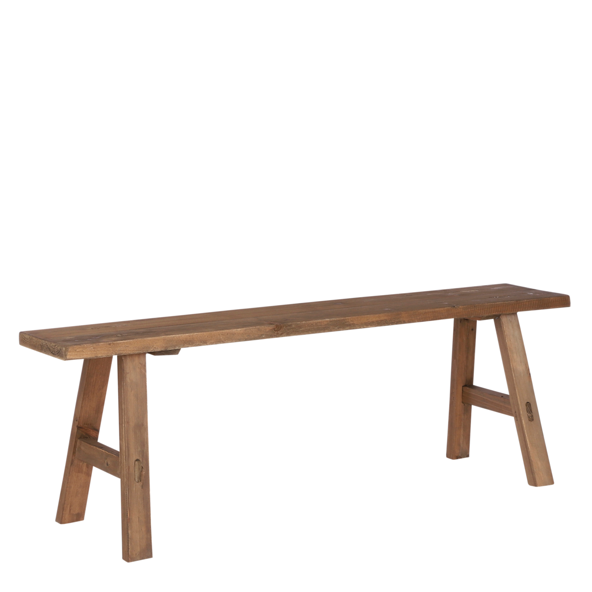 Houten bankje 108x20x37 cm gerecycled hout bruin
