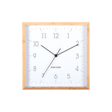 Wandklok 29 cm bamboe wit