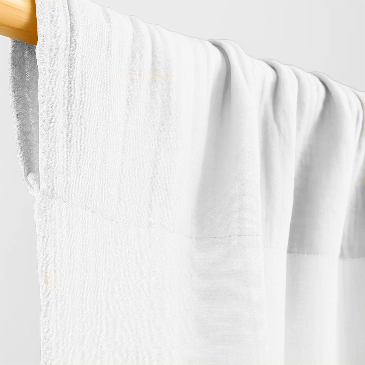 Witte biologische katoenen gaasgordijnen