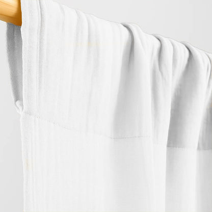 Witte biologische katoenen gaasgordijnen