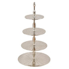 Silver Four-Tier Server Height 73 Cm Presentation