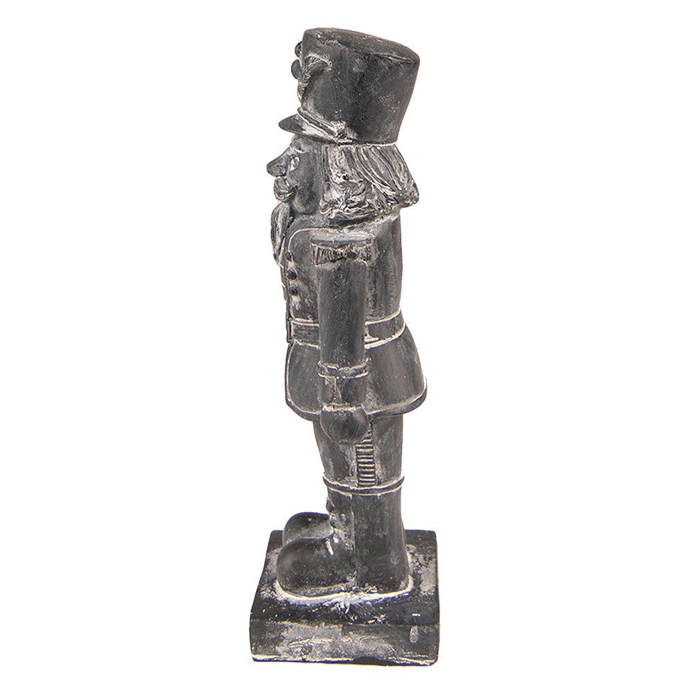 Beeld Notenkraker 16 cm Grijs Kunststof Kerstdecoratie