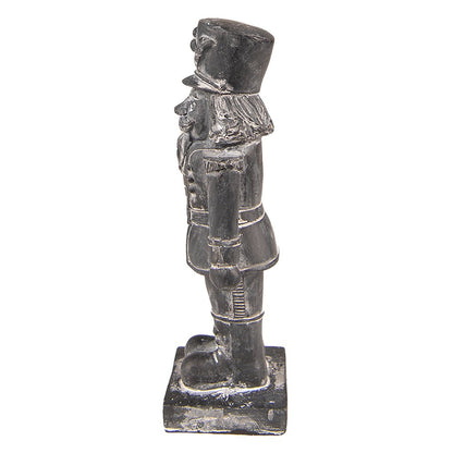 Beeld Notenkraker 16 cm Grijs Kunststof Kerstdecoratie