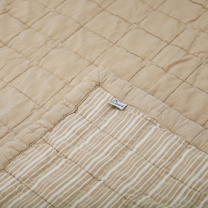 Babydeken 100x87 cm katoen beige