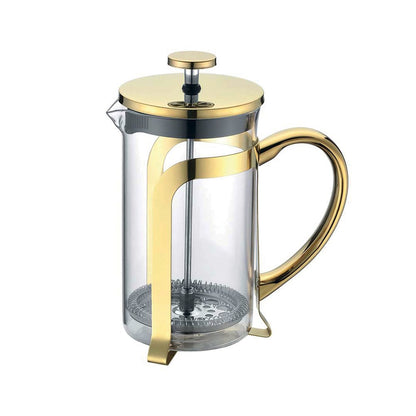 Koffiezetapparaat glas 600 ml goud 9x9x18 cm