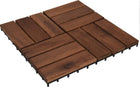 Acacia Wood Deck Tile - 30X30Cm - Set Of 4 - 0.36M2