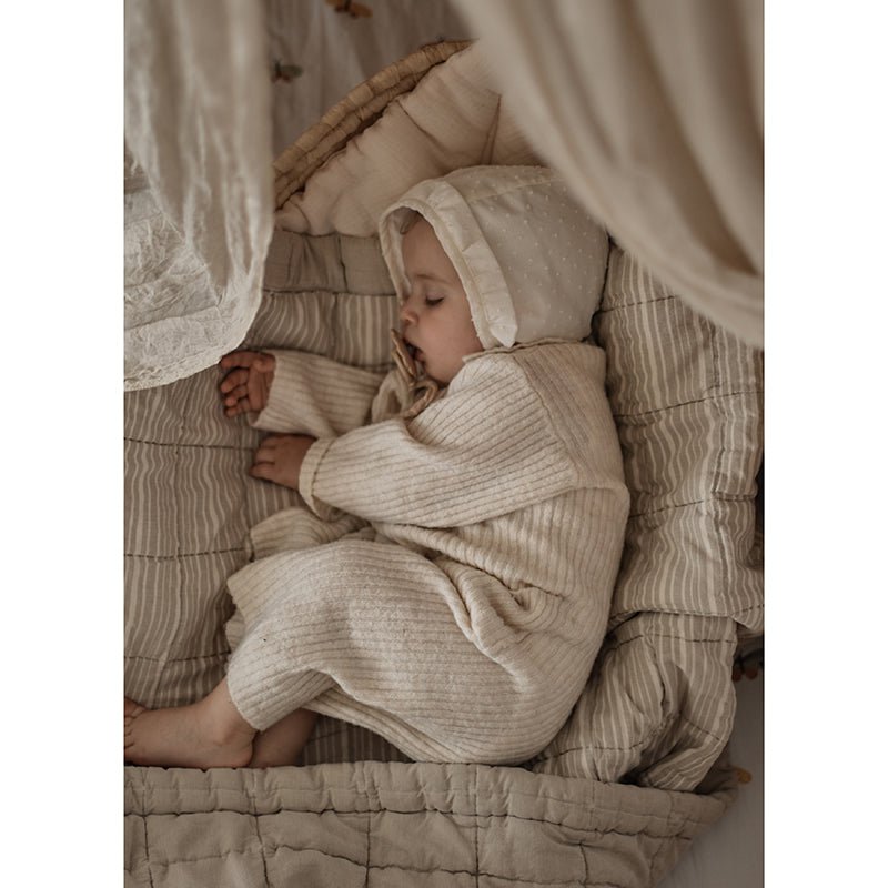 Babyrustdeken 87x100 cm katoen beige goud