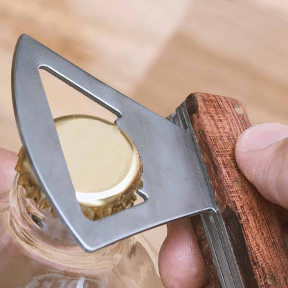 Multitool bijl kurkentrekker 5-in-1 metaal hout