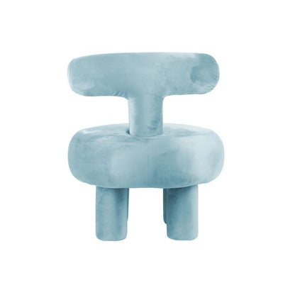 Fauteuil fluweel blauw 58x67 cm