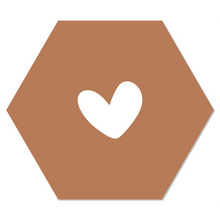 Wall hexagon heart terra