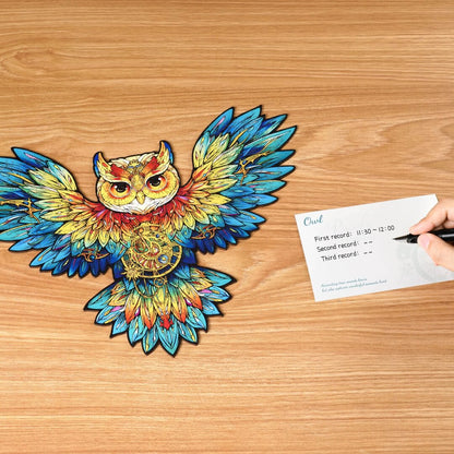 Wooden Jigsaw Puzzle, Rowood/Robotime, Paradise, Owl, TA004, 36.8x27.5cm