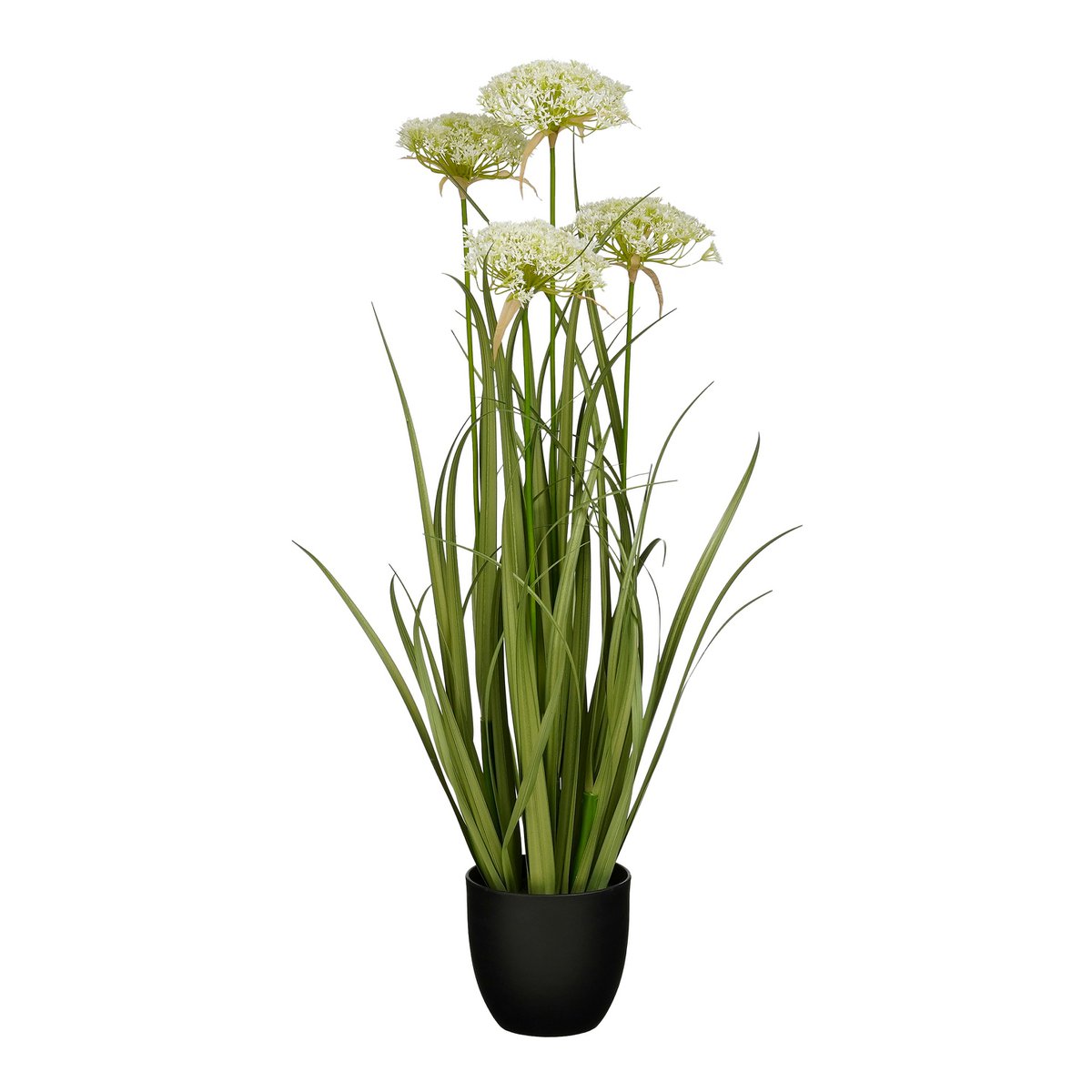 Kunstgras plant 90 cm groen wit