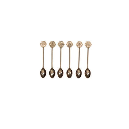 Theelepels goud set van 6