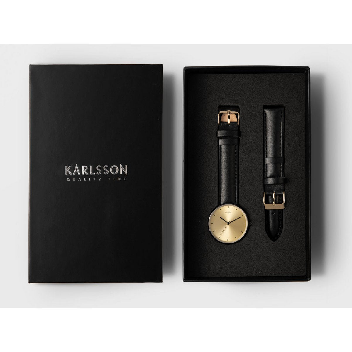 Karlsson Finesse dameshorloge 3 cm staalkoper staalgoud
