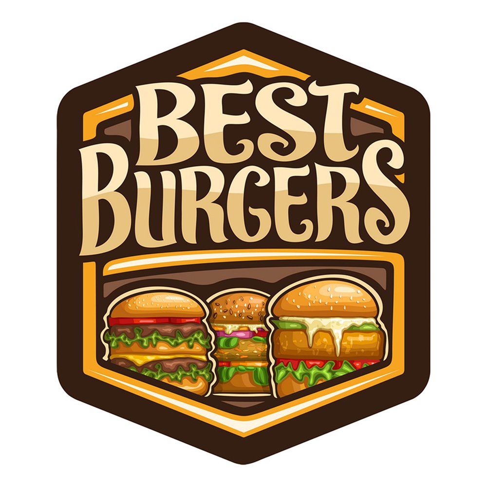 Signboard 38x45 cm Brown Iron Hamburgers Wall Sign