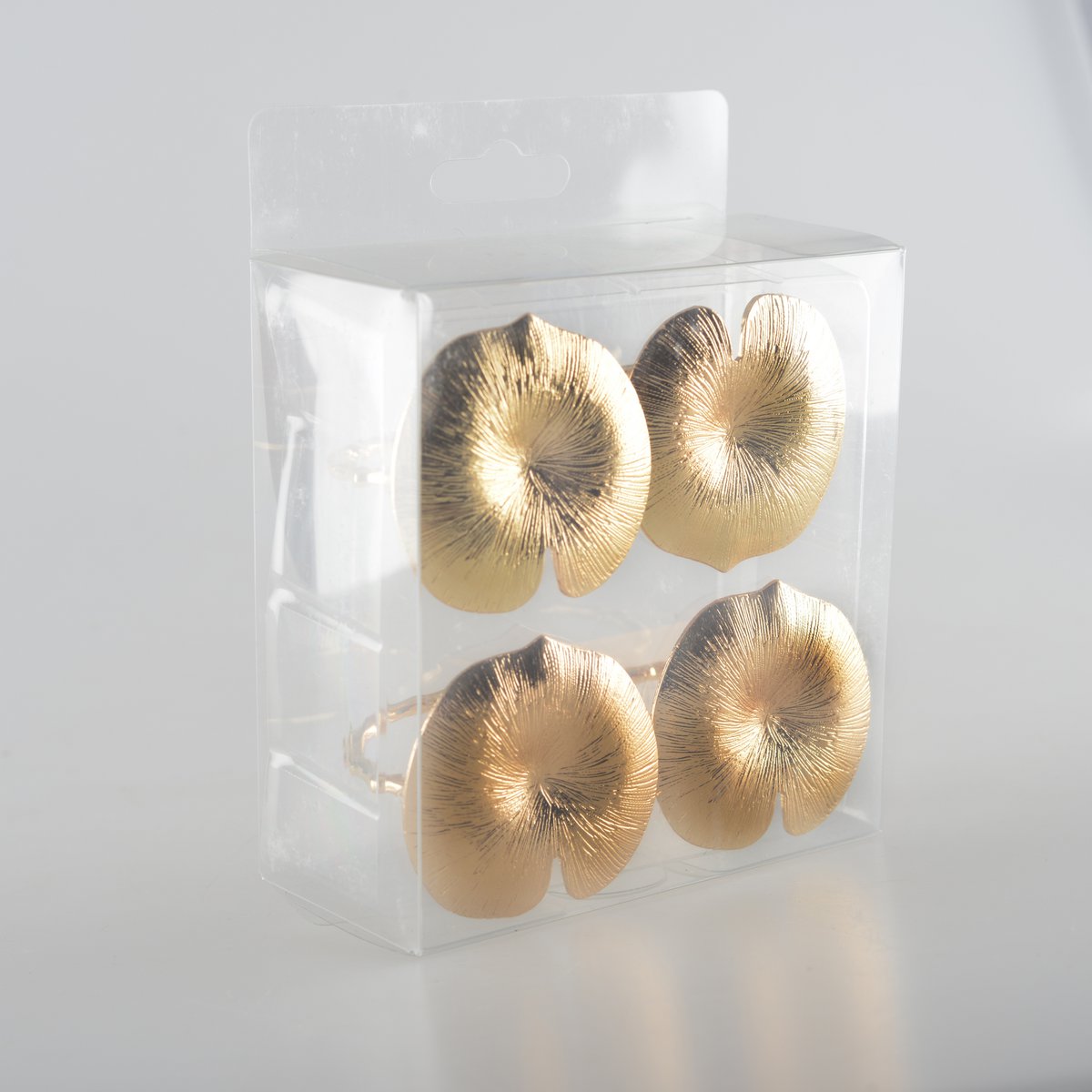 Servetringen goud metaal set van 4