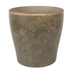 Bloempot Ø 18x17 cm groen keramiek
