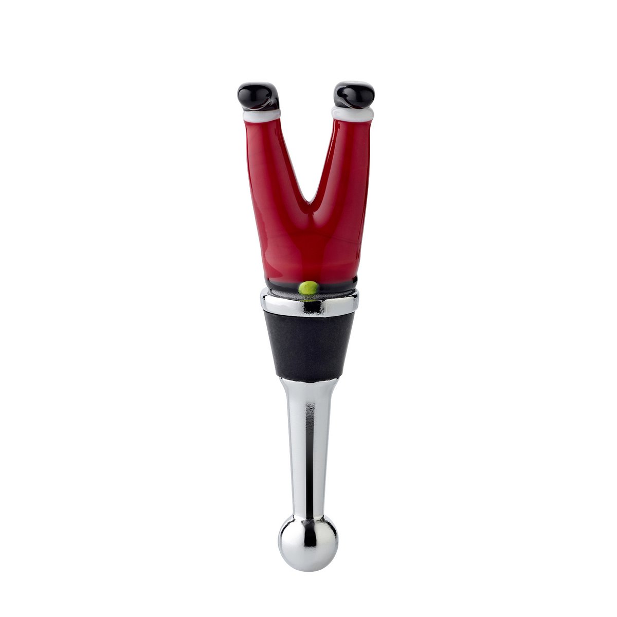 Flesafsluiting Santa Claus -benen (hoogte 10 cm) voor champagne, wijn en mousserende wijn, muranoglas