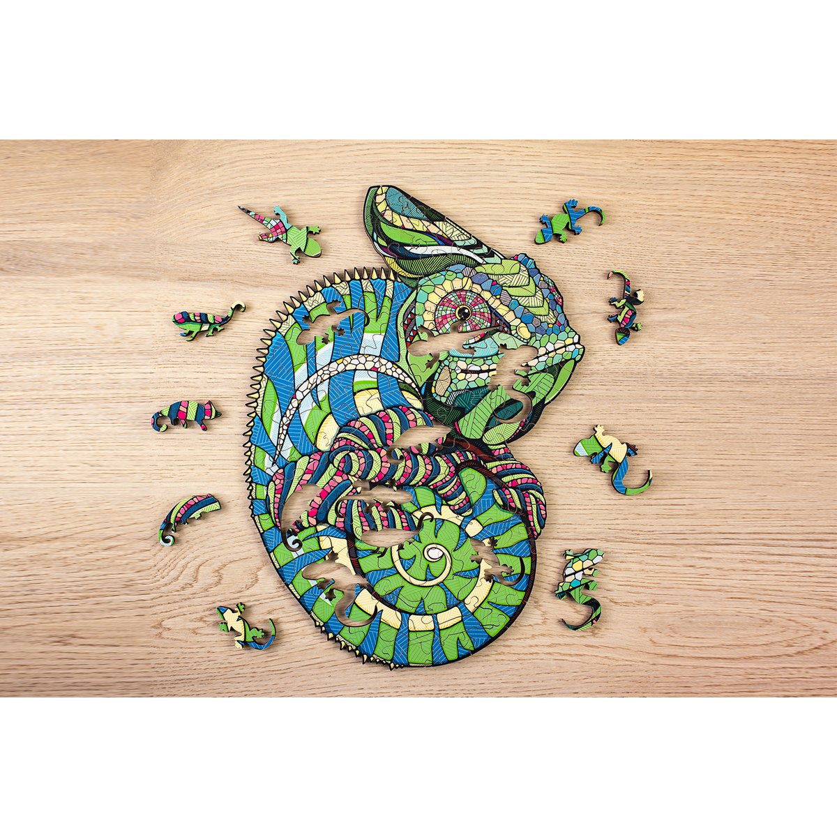Houten legpuzzel Kameleon 505 stukjes 49x37 cm berkenmultiplex