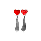Red heart design spreaders - set of 2